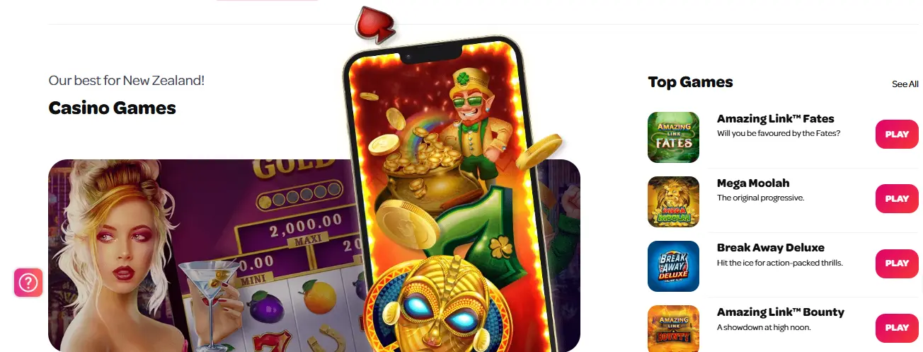 casino games of spin casino